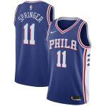 philadelphia 76ers nike icon swingman jersey royal jaden springer mens icon edition