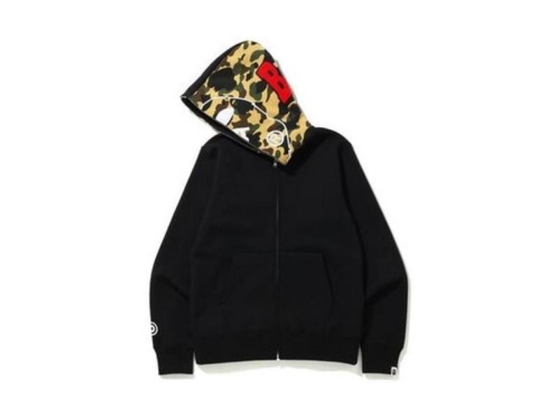 Худи BAPE 1st Camo 2nd Ape Full Zip Hoodie Black