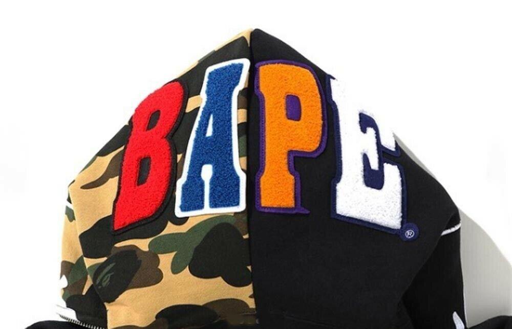 Худи BAPE 1st Camo 2nd Ape Full Zip Hoodie Black