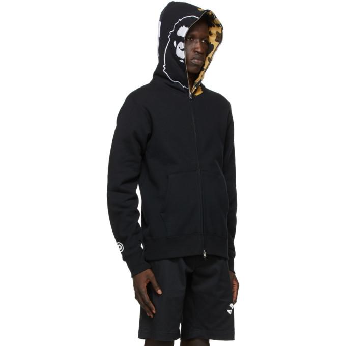 Худи BAPE 1st Camo 2nd Ape Full Zip Hoodie Black