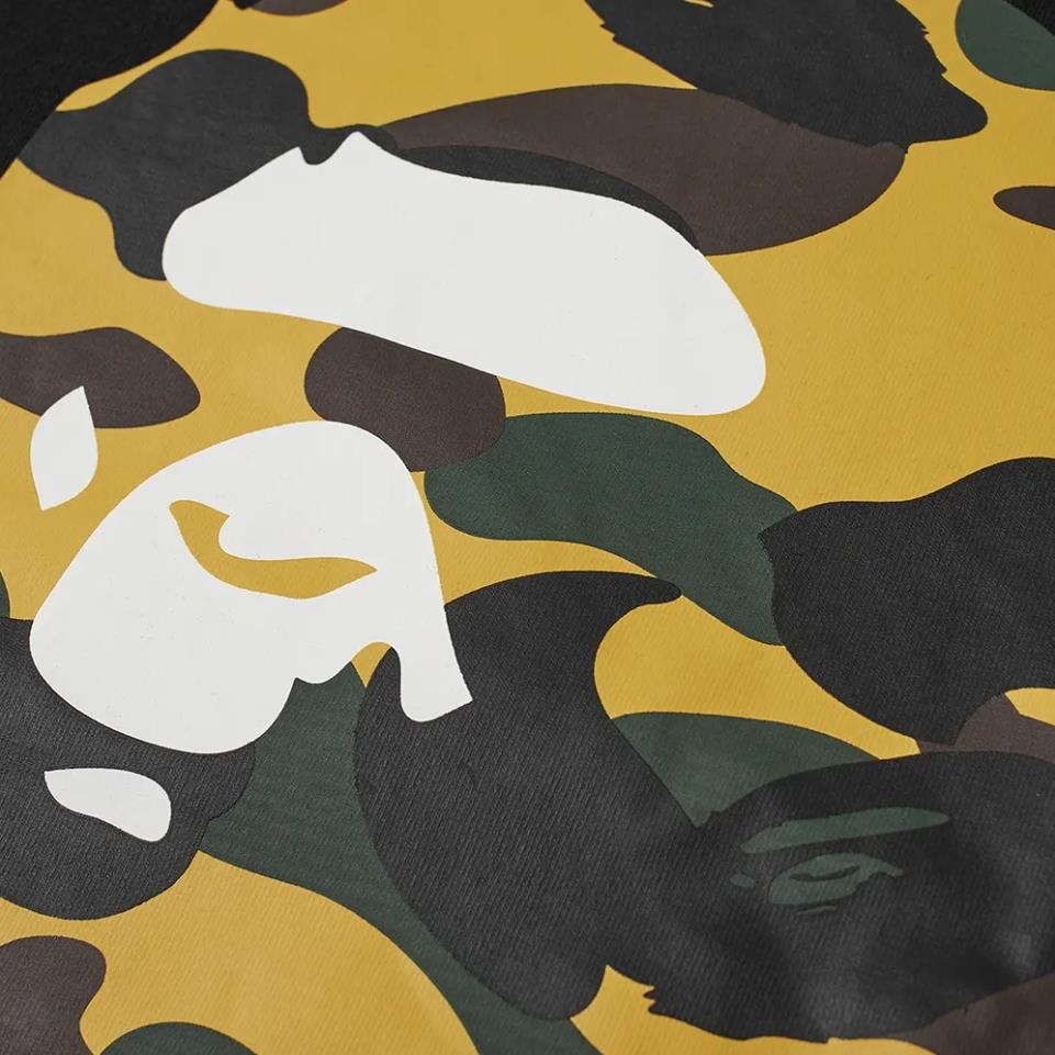 Футболка BAPE 1st Camo Big Ape Head Tee Black/Yellow