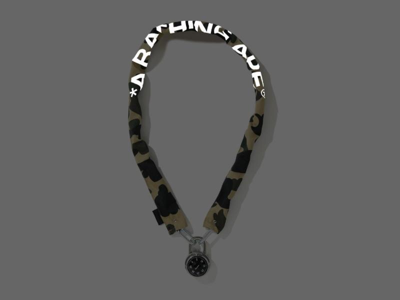 Цепной замок для велосипеда BAPE 1st Camo Chain Lock Yellow купить оригинал  - цена в Москве и России с бесплатной доставкой