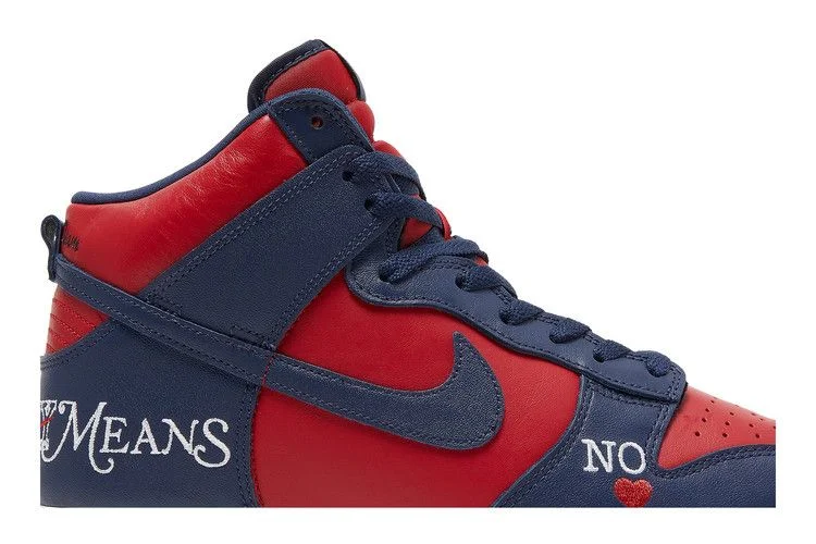 Кроссовки Supreme x Nike Dunk High SB 'By Any Means - Red Navy'