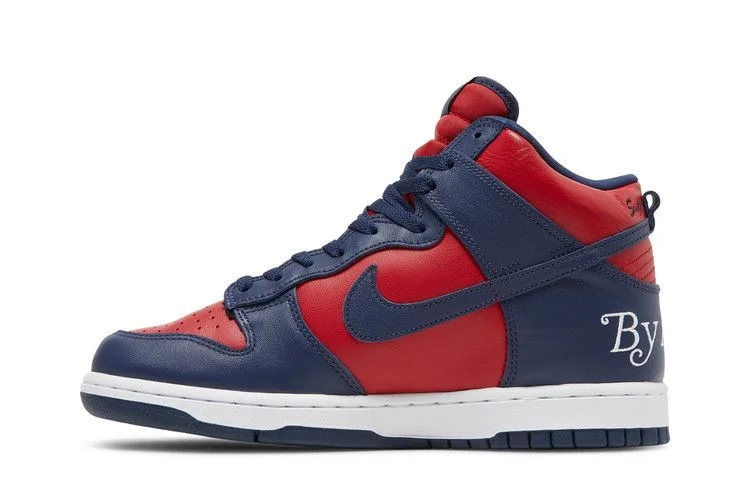 Кроссовки Supreme x Nike Dunk High SB 'By Any Means - Red Navy'