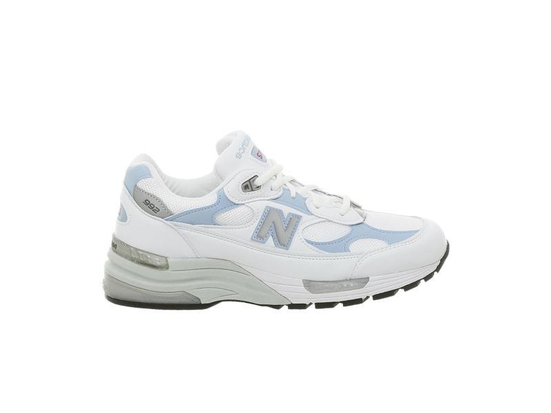 Wmns New Balance 992 Made in USA 2E Wide White Sky Blue