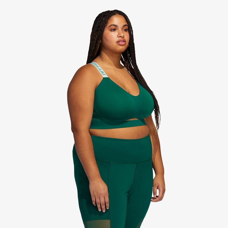 adidas Ivy Park Cutout Medium Support Bra Plus Size Dark Green