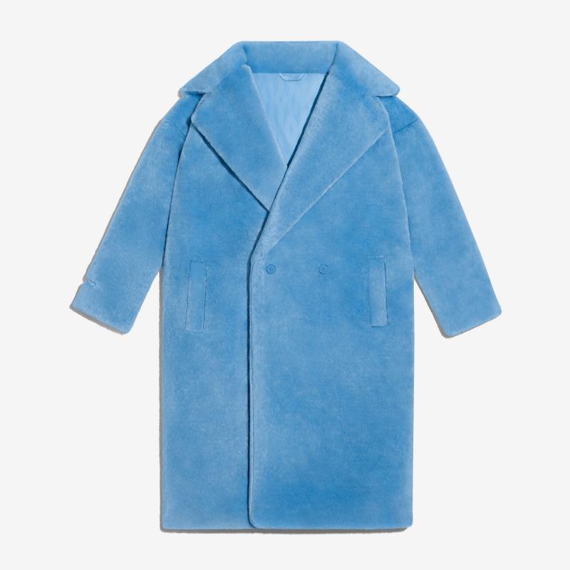 adidas Ivy Park Faux Fur Coat All Gender Light Blue