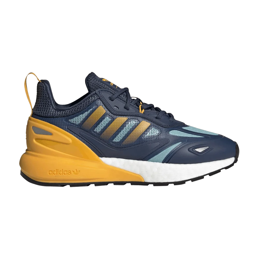 Кроссовки Adidas ZX 2K Boost 2.0 J 'Crew Navy Semi Solar Gold'