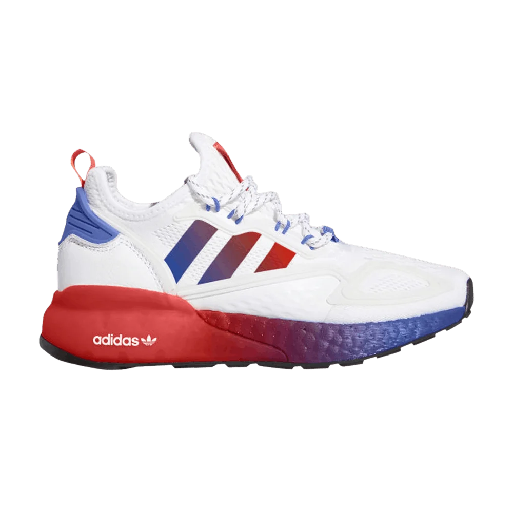 Кроссовки Adidas ZX 2K Boost J 'White Solar Red'