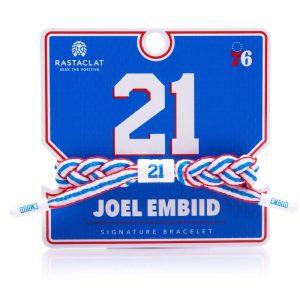 Rastaclat Joel Embiid Philadelphia 76ers Braided Player Name Number Team Color Bracelet