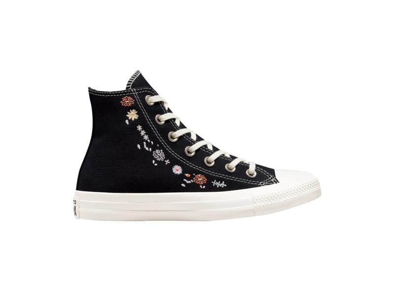 Wmns Converse Chuck Taylor All Star High Embroidered Floral Black