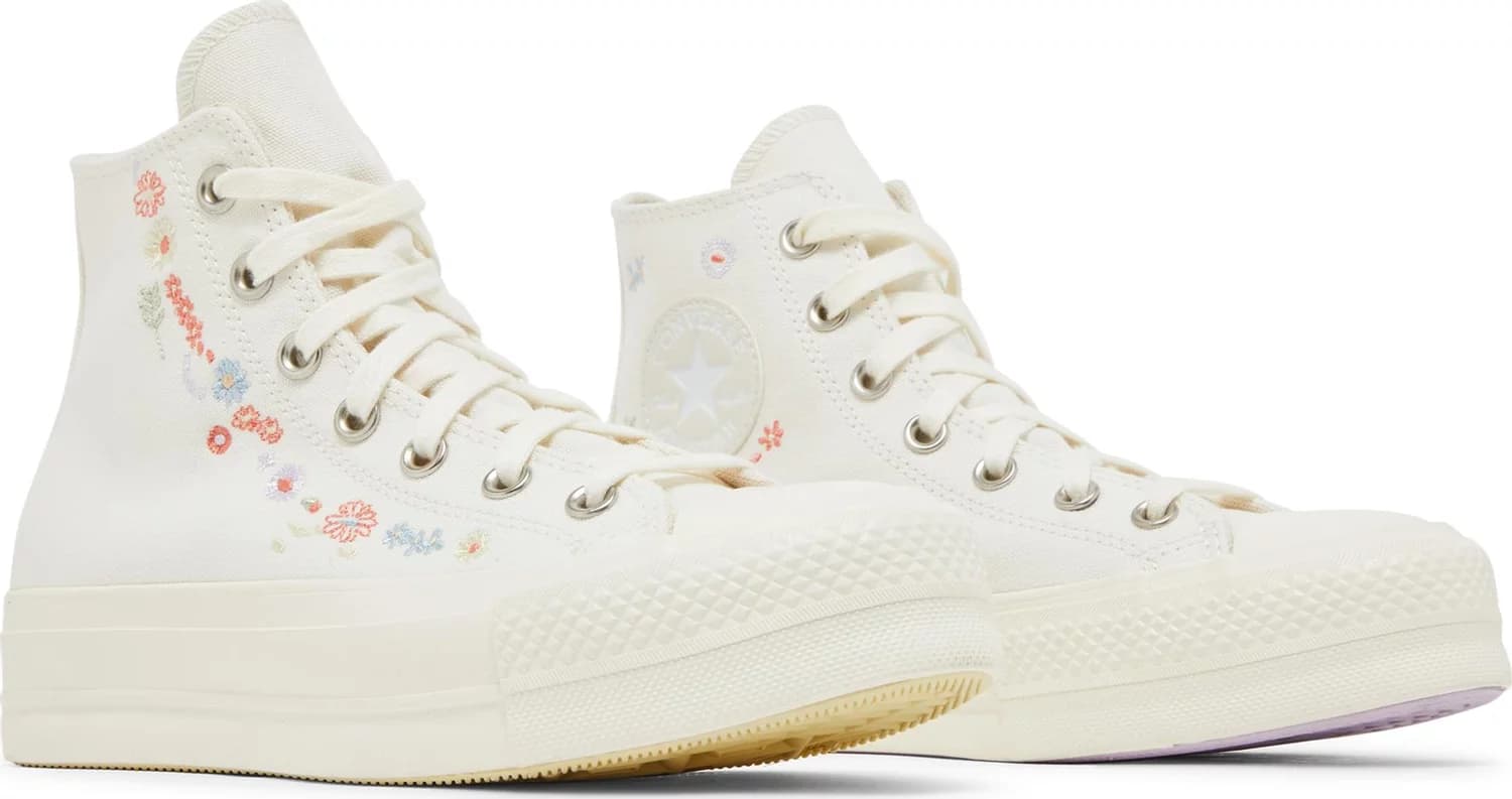 Кроссовки Wmns Converse Chuck Taylor All Star Lift Platform Embroidered Floral – Egret