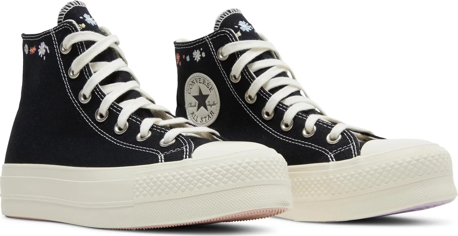 Кроссовки Wmns Converse Chuck Taylor All Star Lift Platform High Embroidered Floral – Black