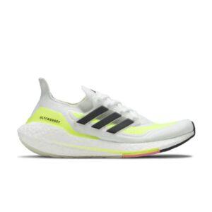 adidas UltraBoost 21 White Solar Yellow