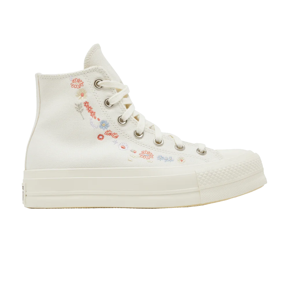 Кроссовки Converse Wmns Chuck Taylor All Star Lift Platform 'Embroidered Floral - Egret'