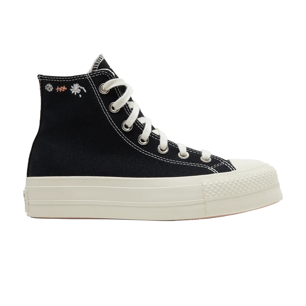 Converse Wmns Chuck Taylor All Star Lift Platform High 'Embroidered Floral - Black'