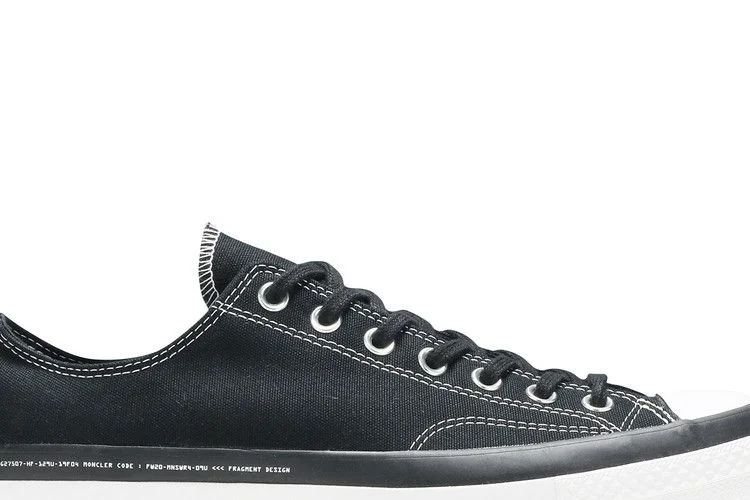 Кроссовки Fragment Design x Moncler x Converse Chuck 70 Low 'Black'