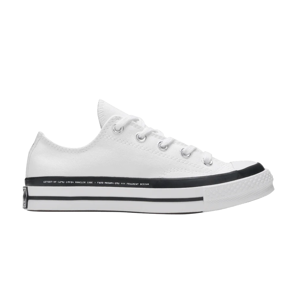 Кроссовки Fragment Design x Moncler x Converse Chuck 70 Low 'White'