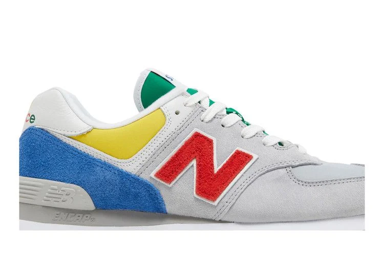 Кроссовки STAUD x New Balance 574 'Rain Cloud Team Red'
