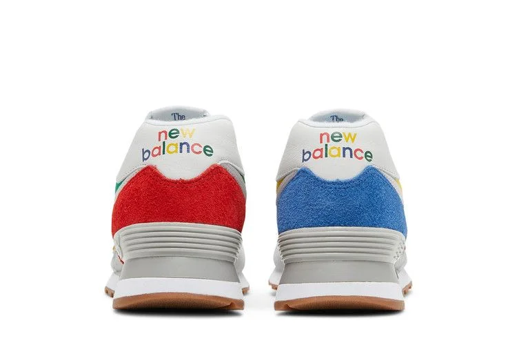 Кроссовки STAUD x New Balance 574 'Rain Cloud Team Red'