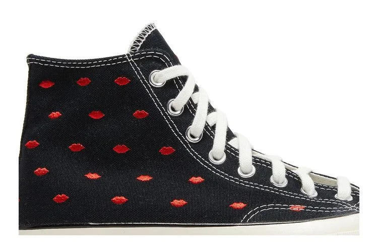 Кроссовки Converse Chuck 70 Embroidered Lips High 'Love Me - Black'