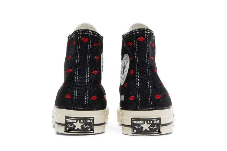 Кроссовки Converse Chuck 70 Embroidered Lips High 'Love Me - Black'