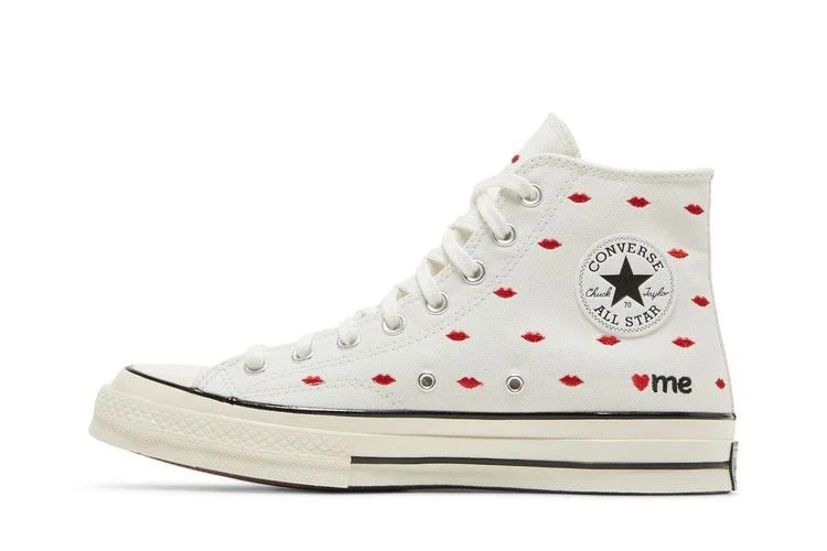 Кроссовки Converse Chuck 70 Embroidered Lips High 'Love Me - Vintage White'