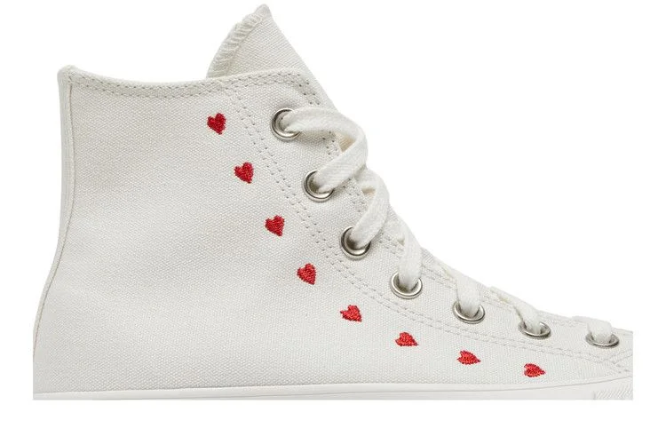 Converse Wmns Chuck Taylor All Star Lift Platform High 'Embroidered Hearts - White'