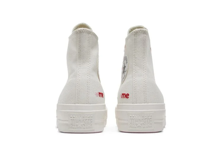 Converse Wmns Chuck Taylor All Star Lift Platform High 'Embroidered Hearts - White'