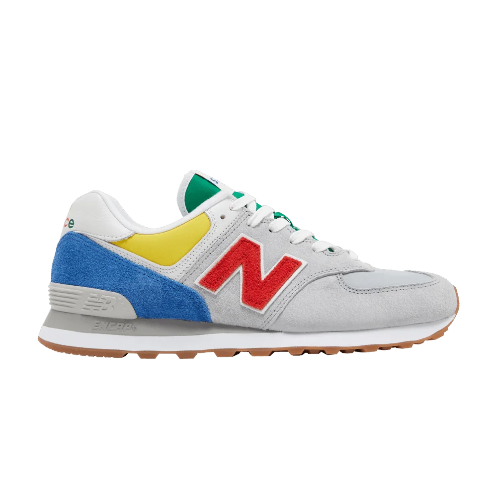Кроссовки STAUD x New Balance 574 'Rain Cloud Team Red'