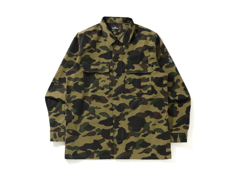 bape-1st-camo-military-shirt-green