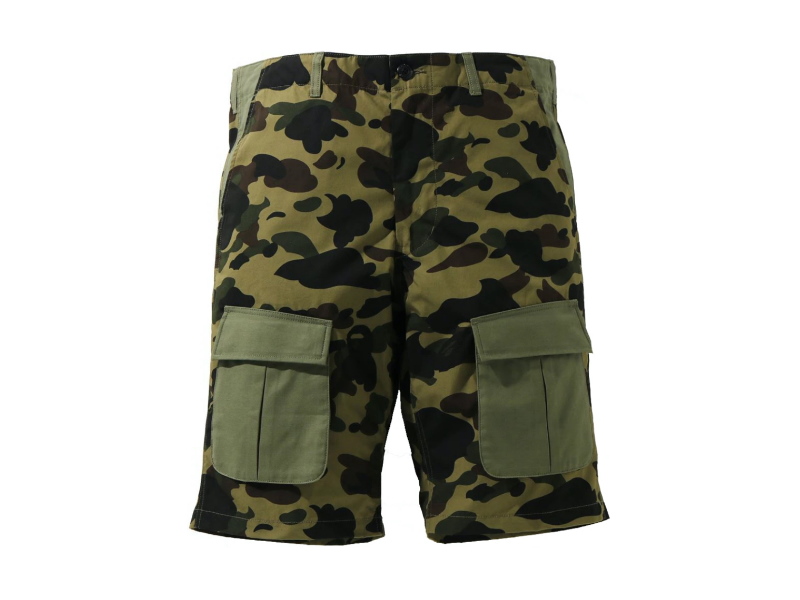 bape-1st-camo-multi-pocket-shorts-green