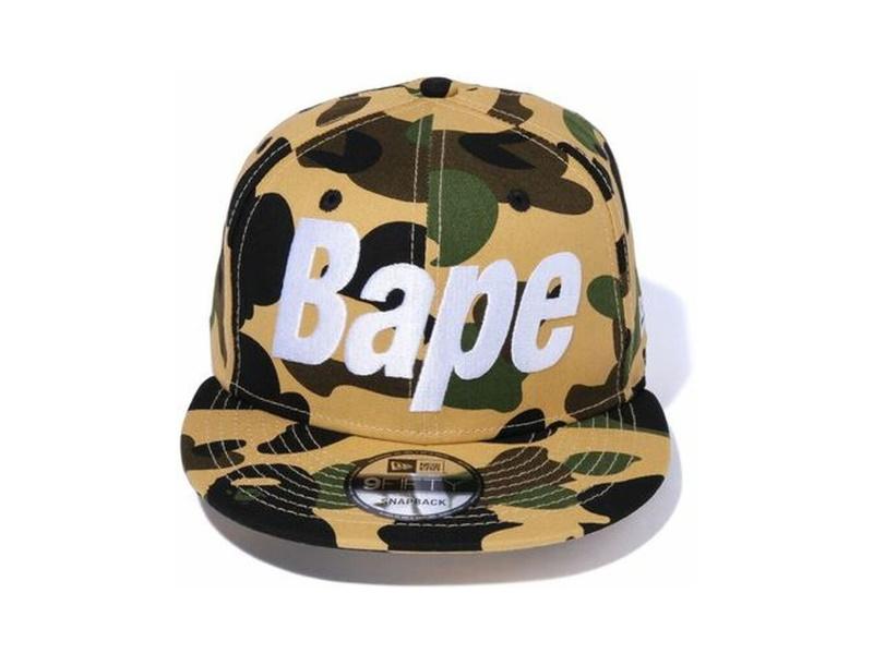 Бейсболка BAPE 1st Camo New Era Snap Back Cap Yellow