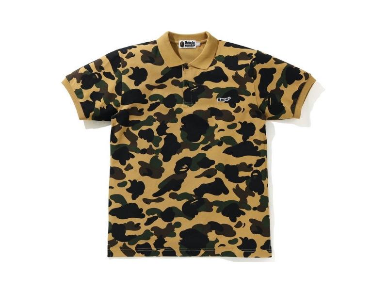 bape-1st-camo-patched-polo-yellow