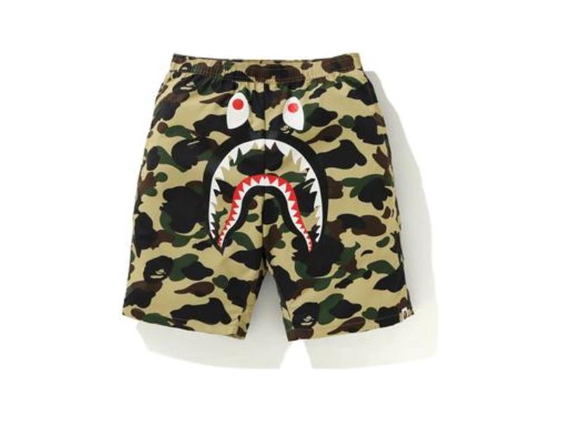 bape-1st-camo-shark-beach-pants-yellow