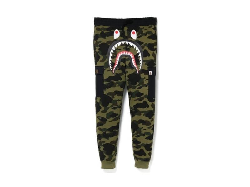 bape-1st-camo-shark-slim-sweat-cargo-pants-green