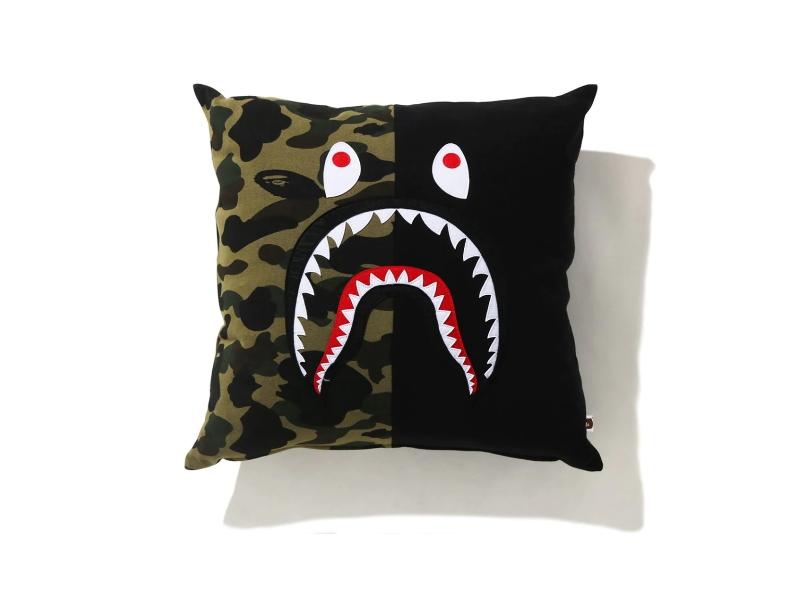 bape-1st-camo-shark-square-cushion-black