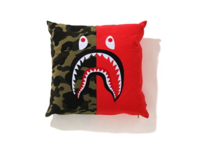 BAPE 1st Camo Shark Square Cushion Red