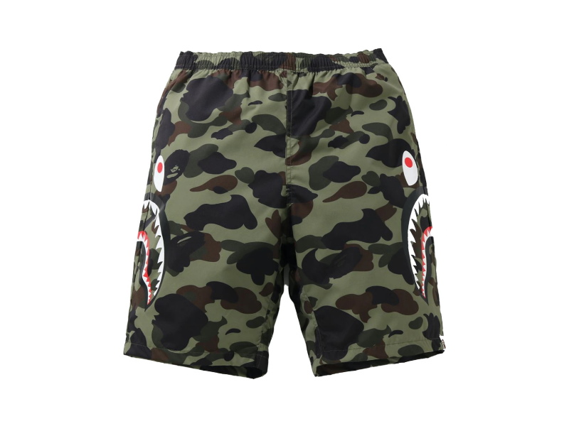 bape-1st-camo-side-shark-beach-shorts-green