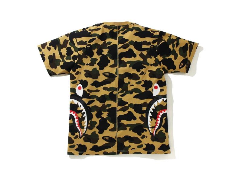 Футболка BAPE 1st Camo Side Shark Tee Yellow