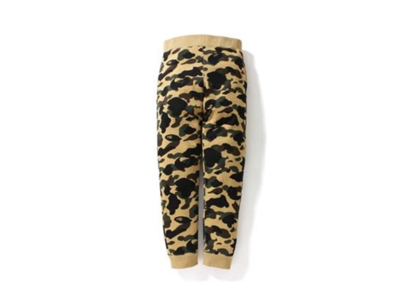 bape-1st-camo-slim-sweat-pants-yellow