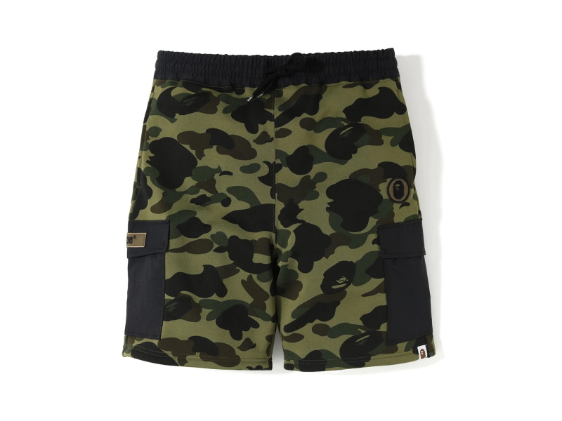 bape-1st-camo-sweat-cargo-shorts-green