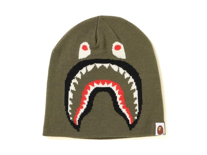 bape-2nd-shark-knit-cap-olivedrab