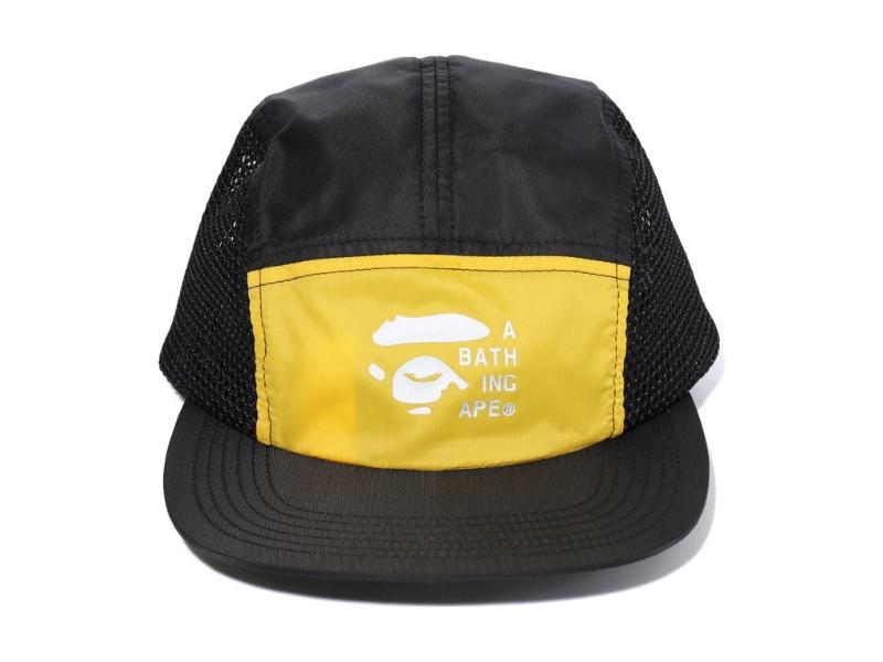 bape-2tone-mesh-jet-cap-yellow