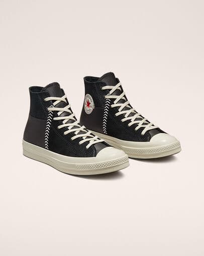 Кроссовки Converse Chuck 70 Crafted Leather High Black Egret