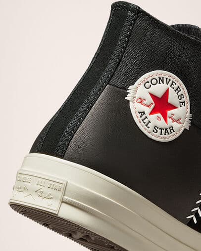 Кроссовки Converse Chuck 70 Crafted Leather High Black Egret
