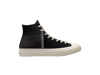 Converse Chuck 70 Crafted Leather High Black Egret