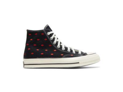 Converse Chuck 70 Embroidered Lips High Love Me Black