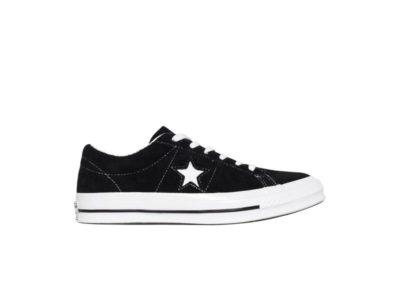 Converse One Star Low Black Suede