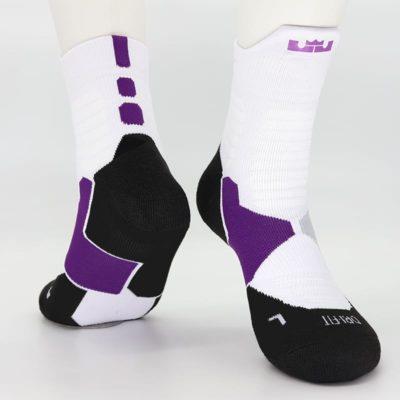 Daiong James White Purple Socks